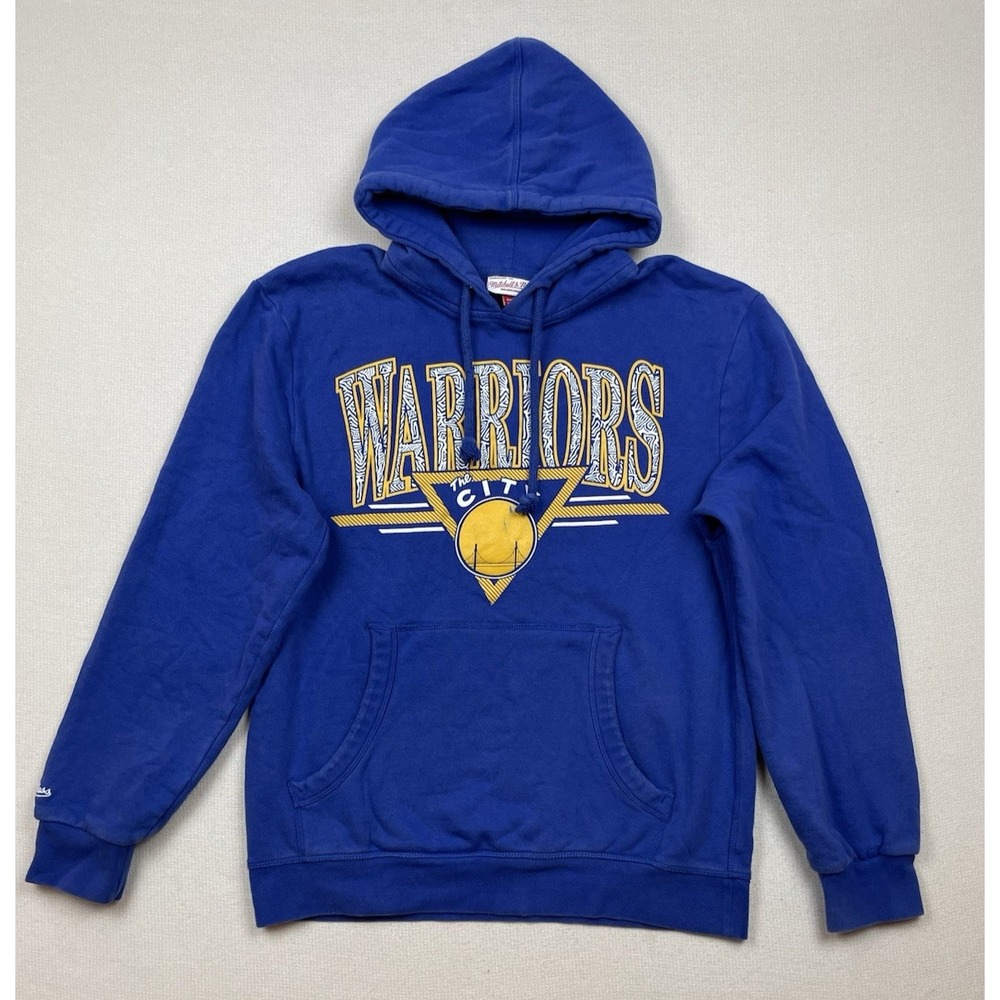 Golden‎ State Warriors Hoodie Men's Medium The City NBA Mitchell Ness Sweatshirt